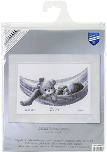 Vervaco Baby in Hammock/Hangmat on Aida Counted X Stitch Kit #PN-0150906 10.8" x 7.6"
